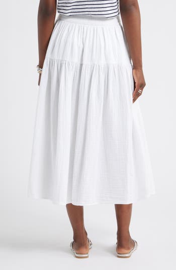 Cotton Gauze Midi Skirt