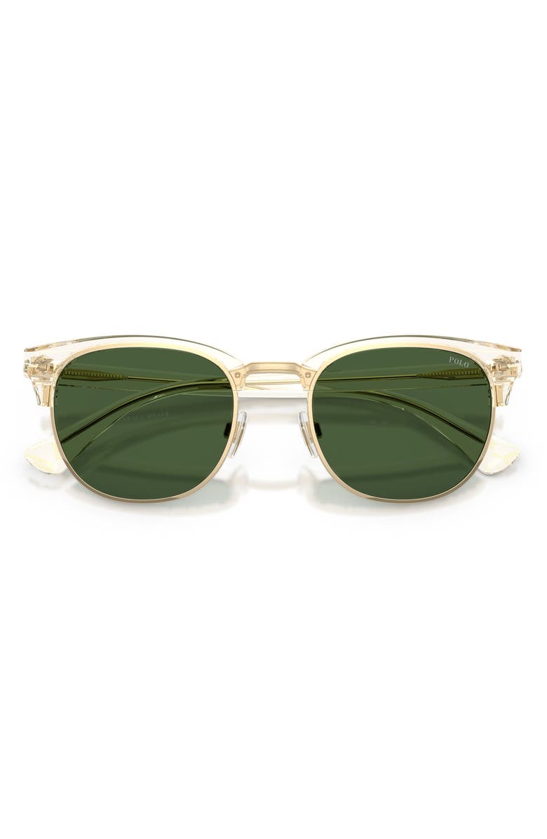 Polo Ralph Lauren 53mm Round Sunglasses, Alternate, color, Transparent Yellow / Green
