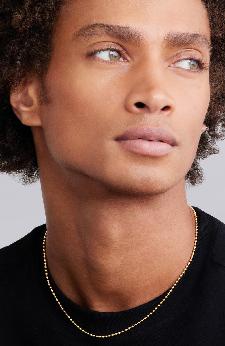 LAGOS Men's Signature Caviar Ball Chain Necklace, Alternate, color, Gold