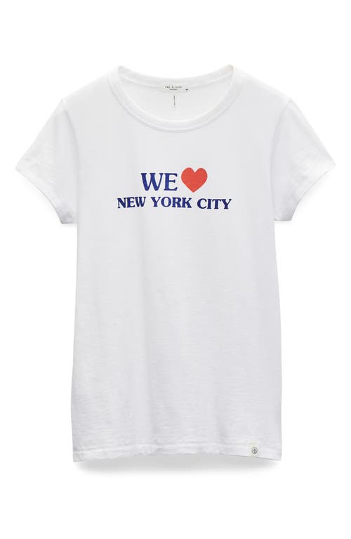 Rag & Bone New York City Cotton Grpahic T-shirt In White