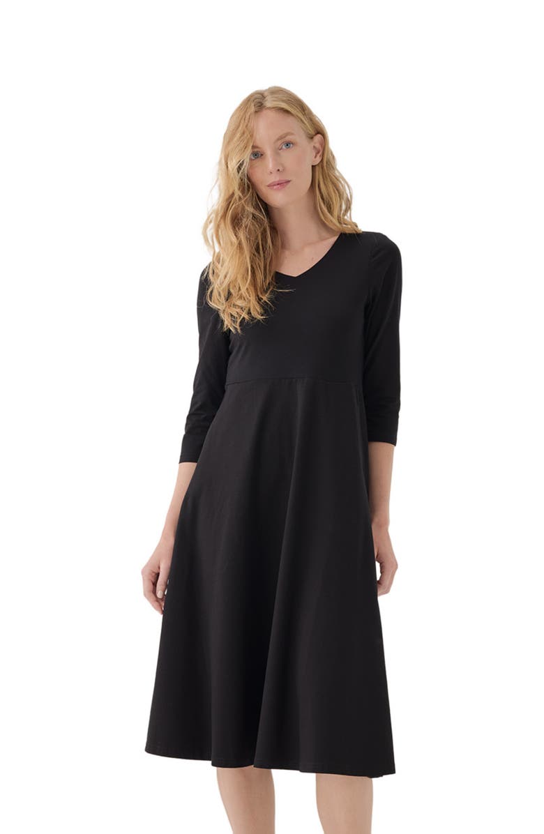Pact Organic Cotton Fit & Flare Midi Party Dress - Shorty, Alternate, color, 