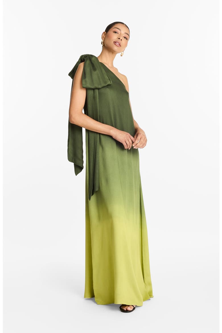 Raya Gown Ombra Olive in Fsc® Certified Viscose, Alternate, color, Ombra Olive