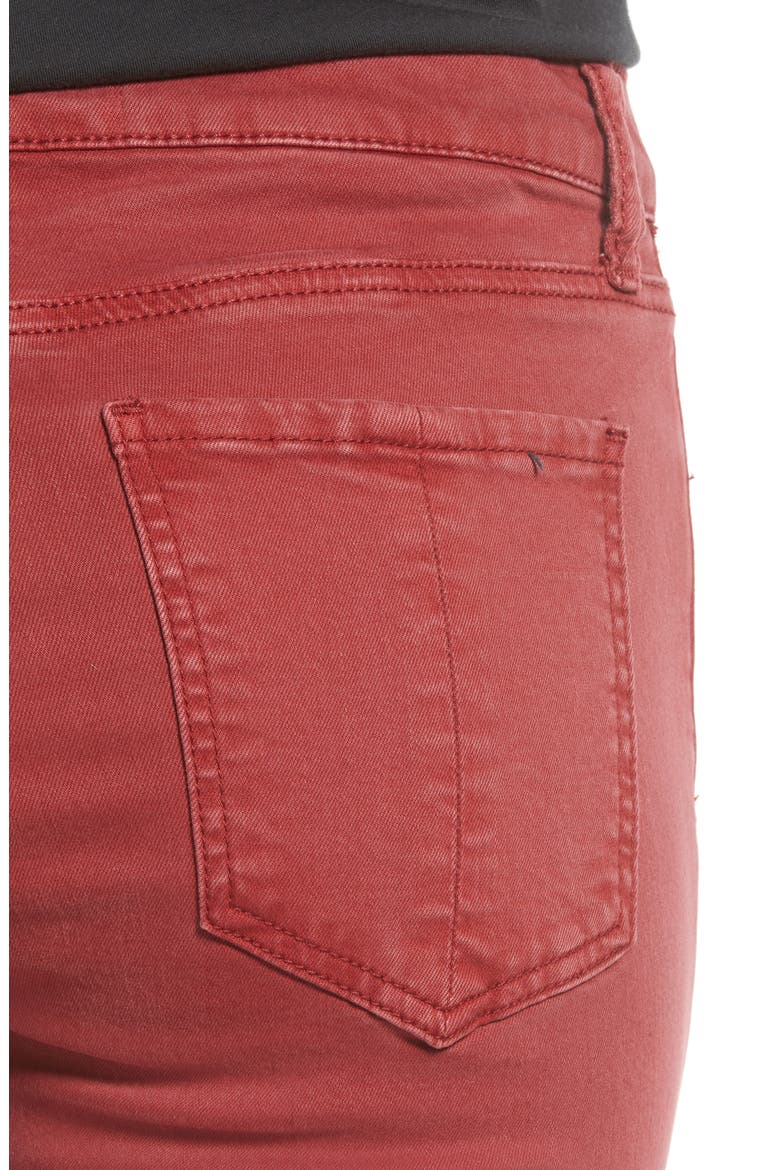 Kate Raw Hem Crop Straight Leg Jeggings, Alternate, color, RED PEAR