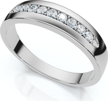 Men's 1/4Ct Polished Diamond Wedding Ring Lab Grown