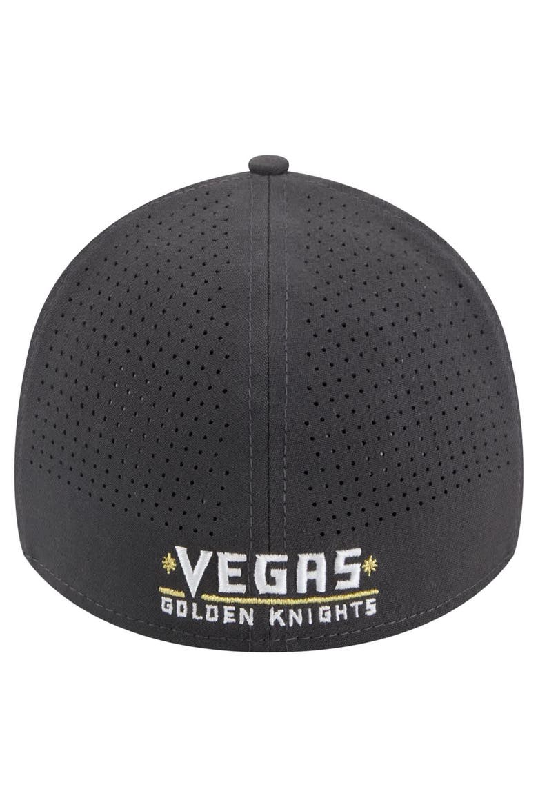 Men's New Era Gray Vegas Golden Knights Zig Zag 39THIRTY A-Frame Perforated Flex Hat, Alternate, color, Gray