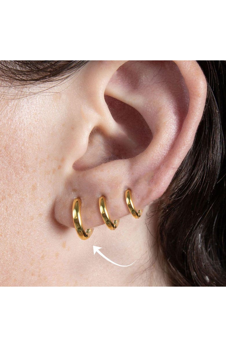 Outofoffice Gold Seven Mm Huggie Hoop Earring, Alternate, color, Gold