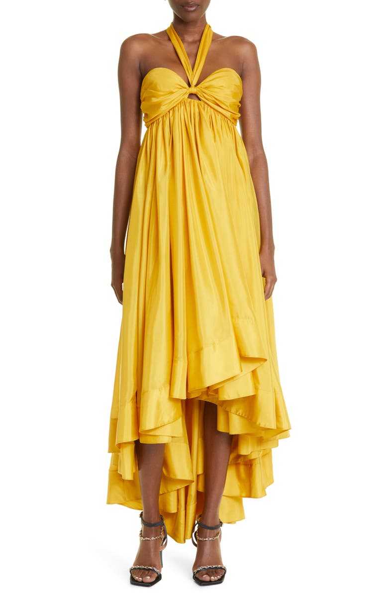 Zimmermann Devi Halter Neck Silk Dress, Main, color, 