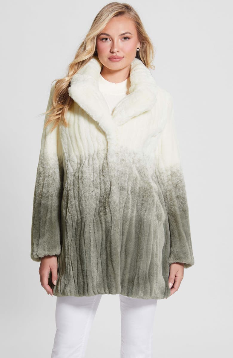 GUESS Marta Faux Fur Coat, Alternate, color, 