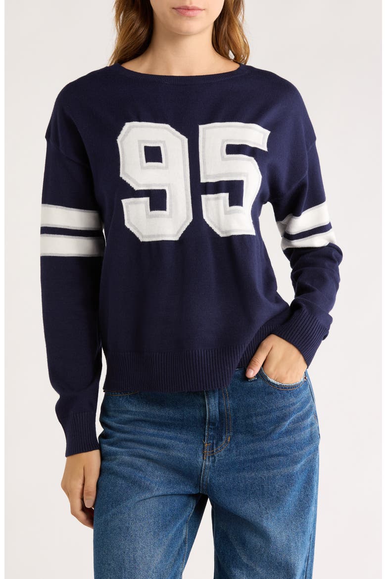 95 Jacquard Pullover Sweater, Main, color, NAVY COMBO