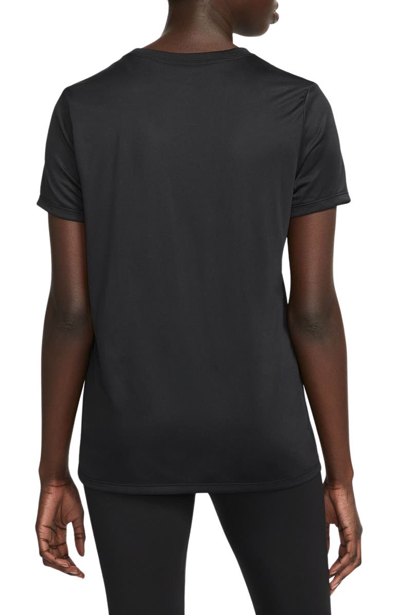 Nike Dri-FIT Crewneck T-Shirt, Alternate, color, 010 Black/White