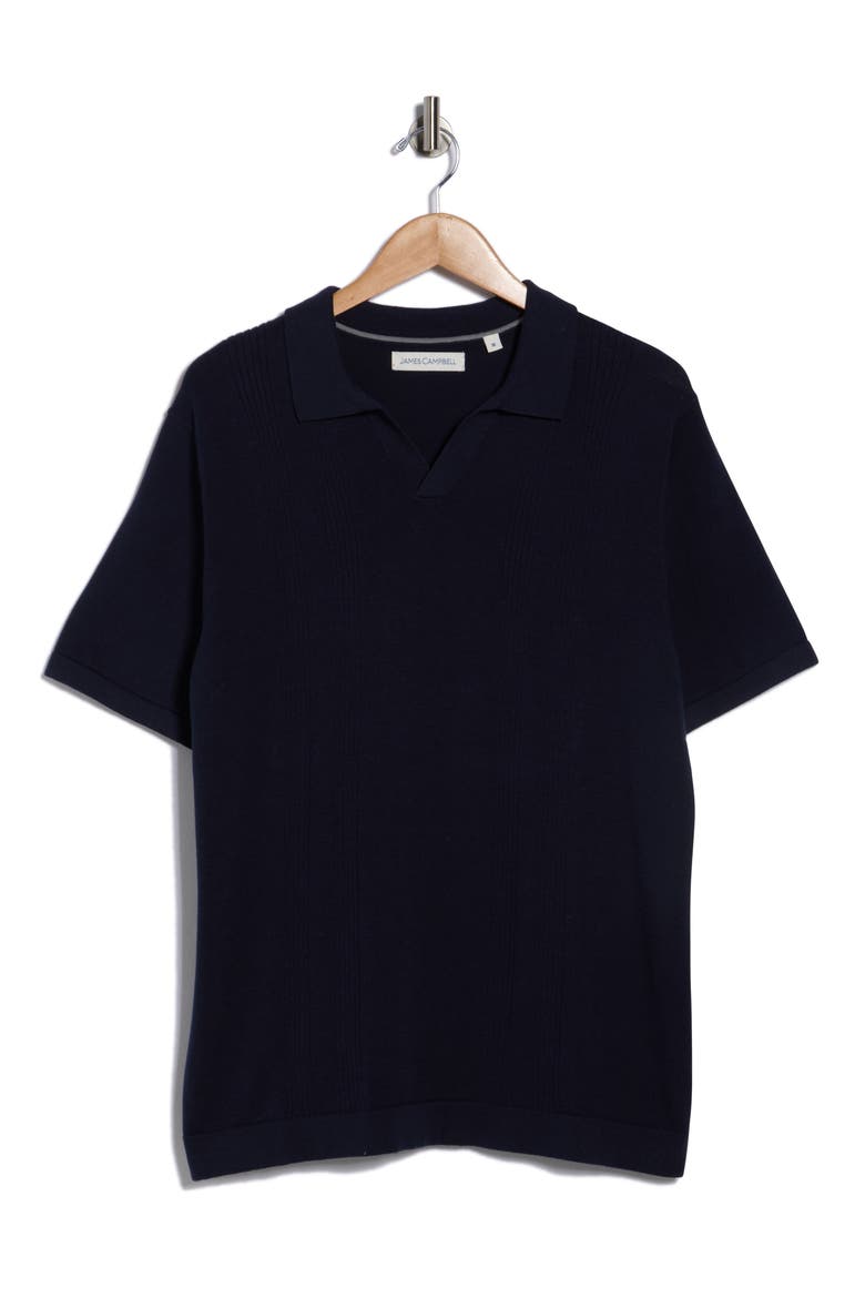 Ricky Johnny Collar Sweater Polo, Alternate, color, NAVY