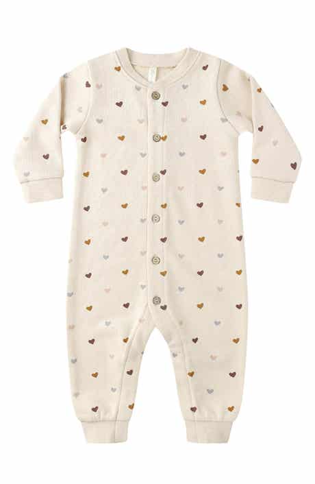 Rylee + Cru Heart Print Romper