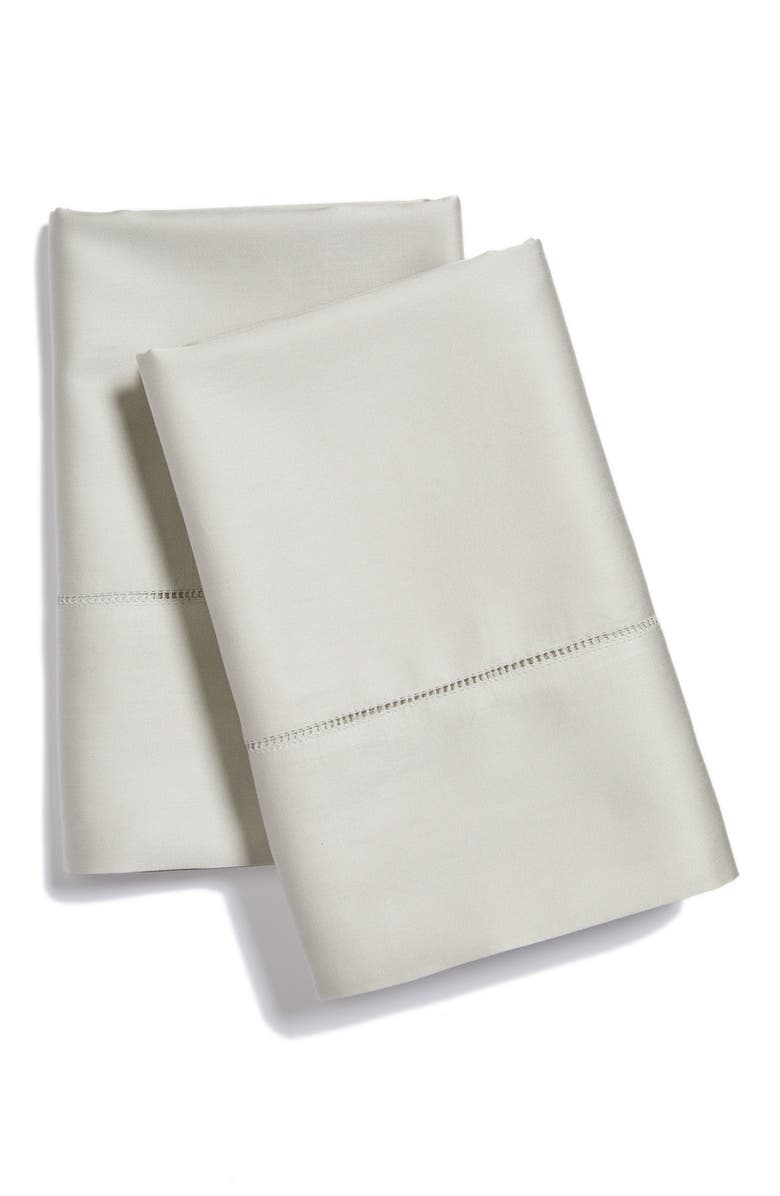 SFERRA Fiona Pillowcases, Main, color, Grey