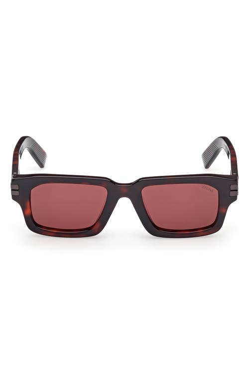 ZEGNA ZEGNA 51MM RECTANGULAR SUNGLASSES