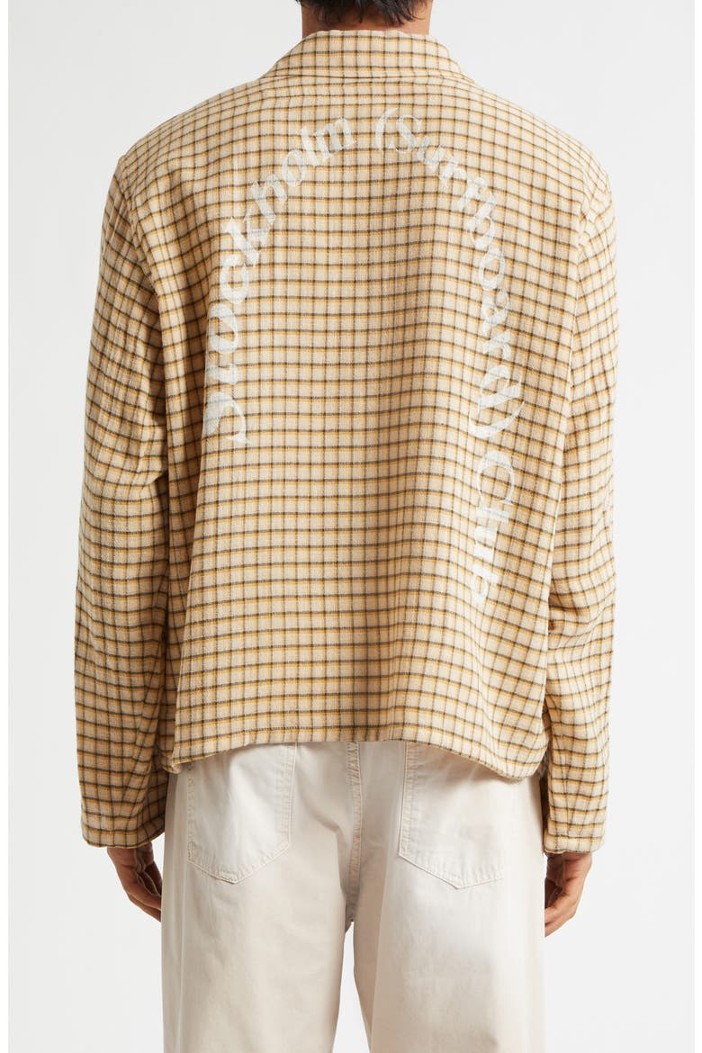 Club Check Cotton Blend Overshirt, Alternate, color, YELLOW CHECK
