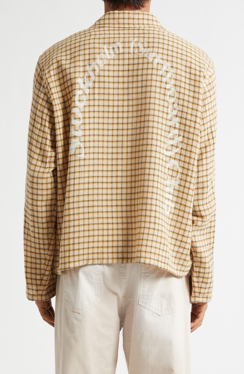 STOCKHOLM SURFBOARD CLUB Club Check Cotton Blend Overshirt, Alternate, color, Yellow Check