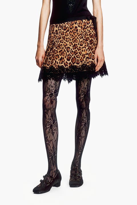 Leopard Denim Kilt