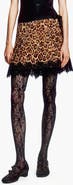 Anna Sui Leopard Denim Kilt