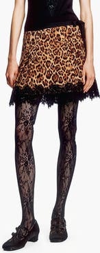 Anna Sui Leopard Denim Kilt