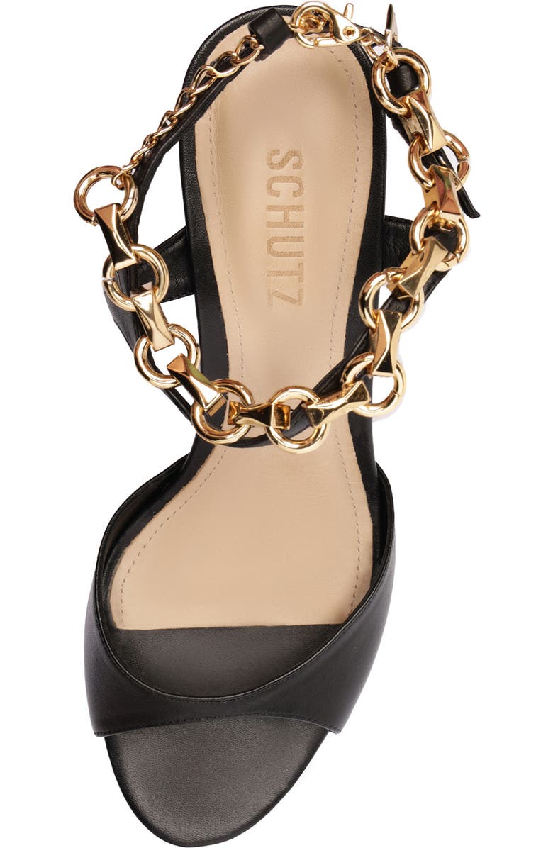 Schutz Lys Ankle Strap Platform Sandal, Alternate, color, Black