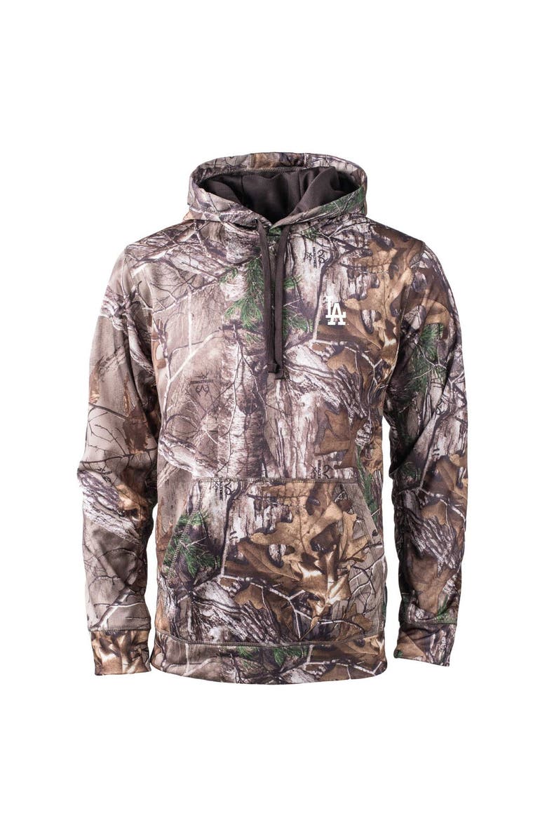 DUNBROOKE Men's Dunbrooke Camo Los Angeles Dodgers Champion Realtree Pullover Hoodie, Main, color,