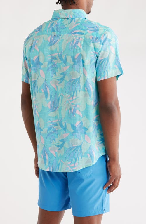 Hurley Aticama Short Sleeve Cotton Button-up Shirt In Blue