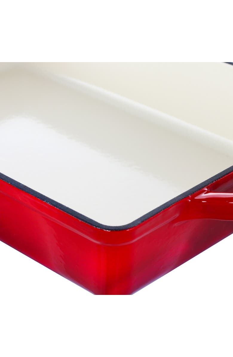 Crock-pot 13 in. Enameled Cast Iron Lasagna Pan, Alternate, color, Red