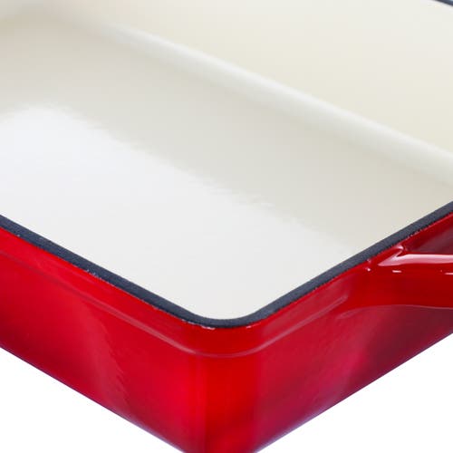 Crock-pot 13 In. Enameled Cast Iron Lasagna Pan In Red