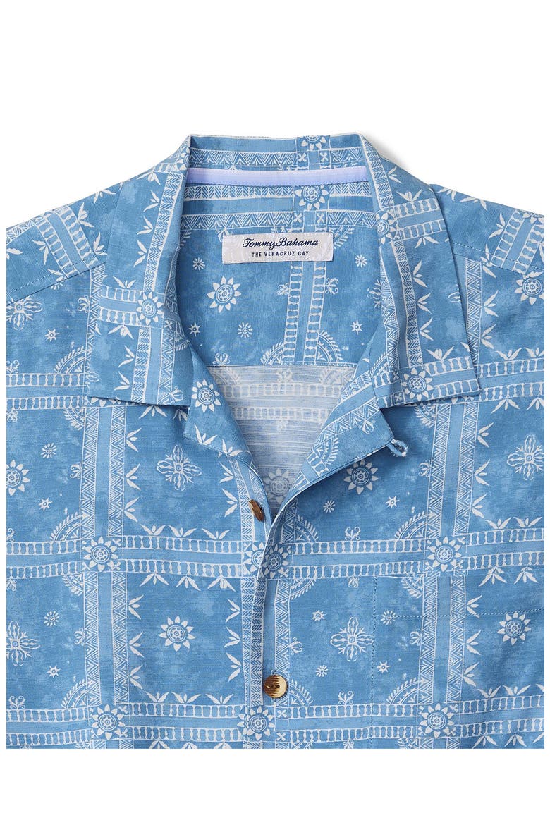 Veracruz Cay Bandana Breeze Camp Shirt, Alternate, color, DUSK BLUE