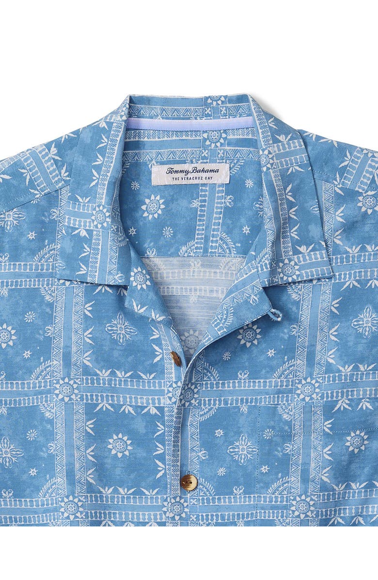 Tommy Bahama Veracruz Cay Bandana Breeze Camp Shirt, Alternate, color, Dusk Blue
