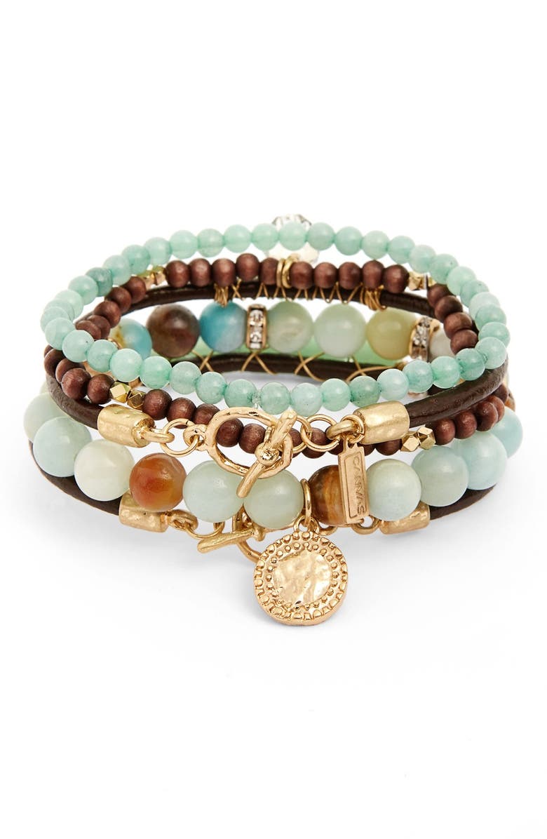 Canvas Jewelry Amazonite Multistrand Bracelet, Main, color,