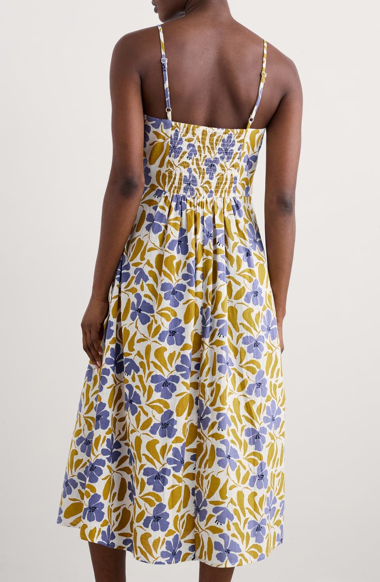 Seasalt Cornwall Madern Floral Organic Cotton Sundress, Alternate, color, Leafy Floral Chalk Pear