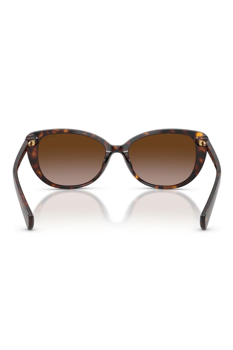 56mm Gradient Butterfly Sunglasses, Alternate, color, SHINY DARK HAVANA / BROWN