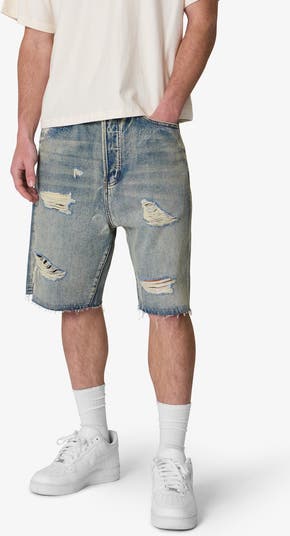 Ripped Baggy Denim Shorts