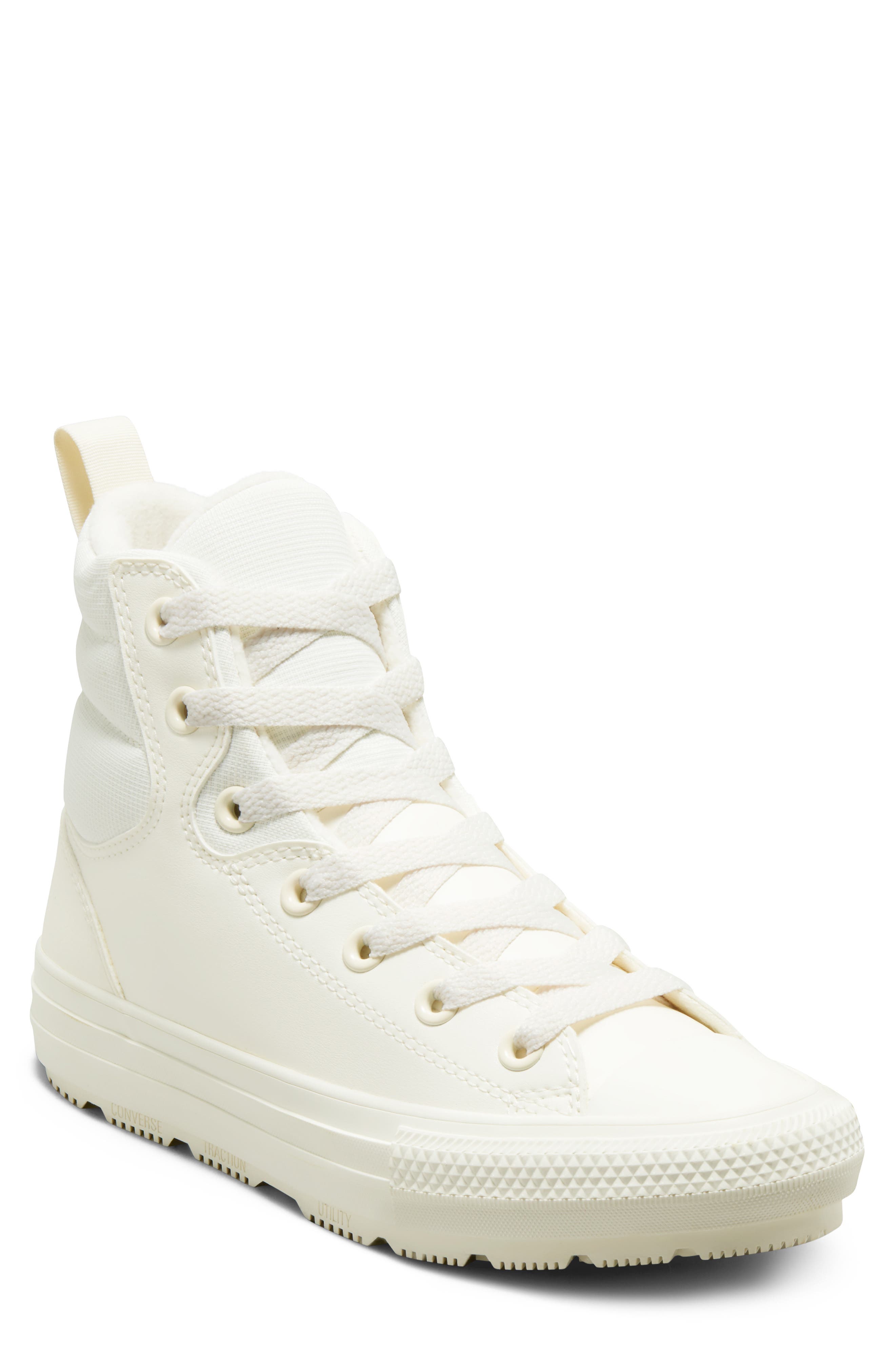 Chuck Taylor® All Star® Berkshire Water Resistant Sneaker Boot, Main, color, EGRET/ BOLD MANDARIN/ EGRET