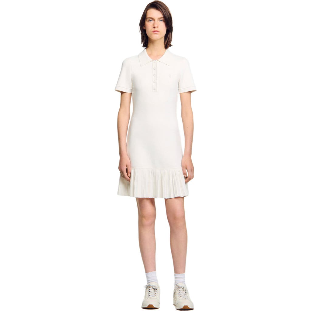 SANDRO Short knit dress with polo neck SANDRO Short knit dress with polo neck