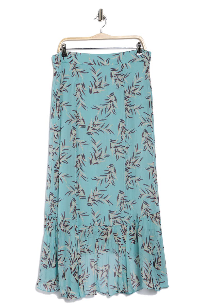 DVF Athena Leaf Ruffle Skirt, Alternate, color, Quincy Small