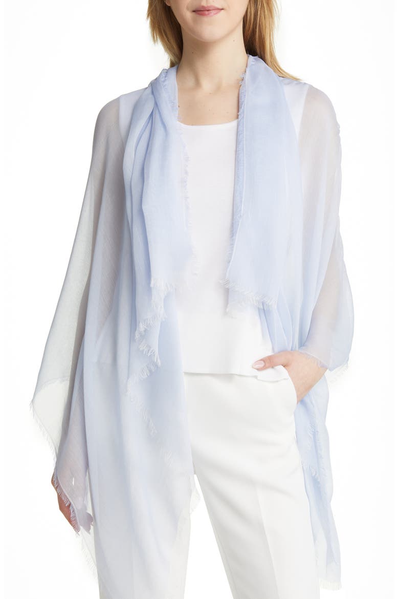 Modal & Silk Scarf, Main, color, BLUE BRUNNERA COMBO
