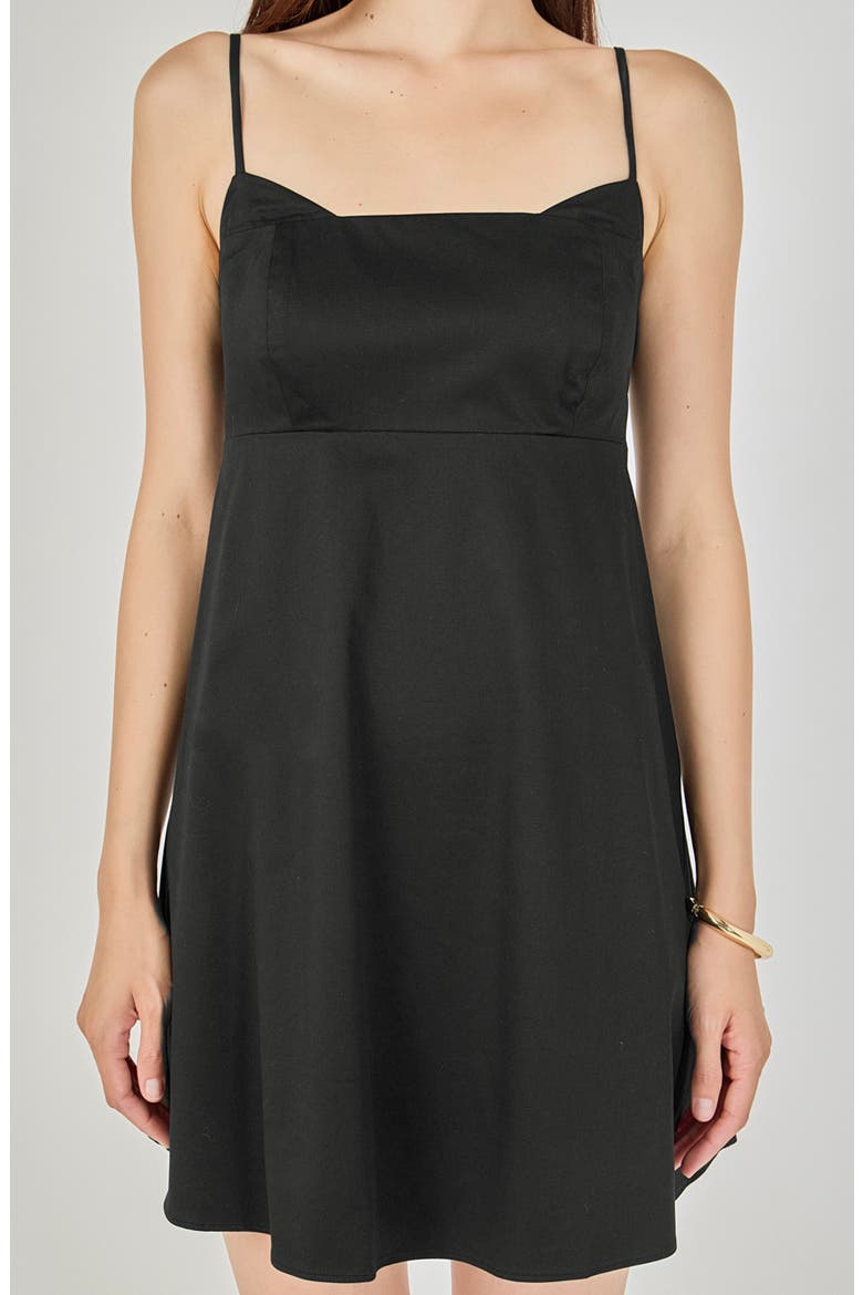 Spaghetti Strap Minidress, Alternate, color, BLACK