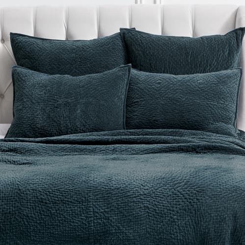 Elisabeth York Vela Ink Queen Quilt In Blue