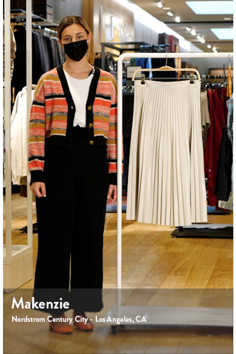 Pleated Faux Leather Skirt video