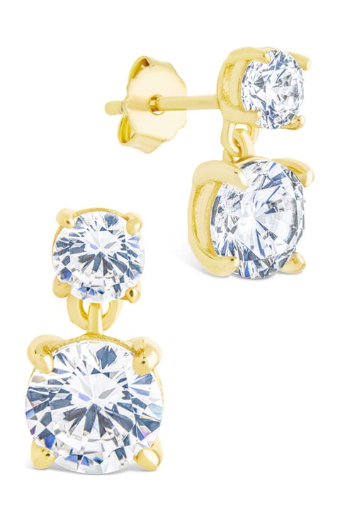 Galatea Brilliant Cubic Zirconia Drop Earrings