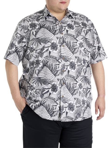 Big & Tall Abstract Floral Sport Shirt
