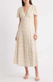 Faithfull the Brand Stacia Floral A-Line Midi Dress