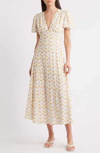 Faithfull the Brand Stacia Floral A-Line Midi Dress