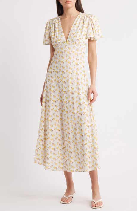 Faithfull the Brand Stacia Floral A-Line Midi Dress