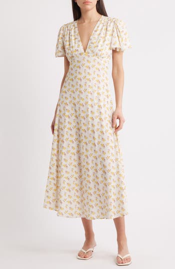 Faithfull The Brand Stacia Floral A-line Midi Dress