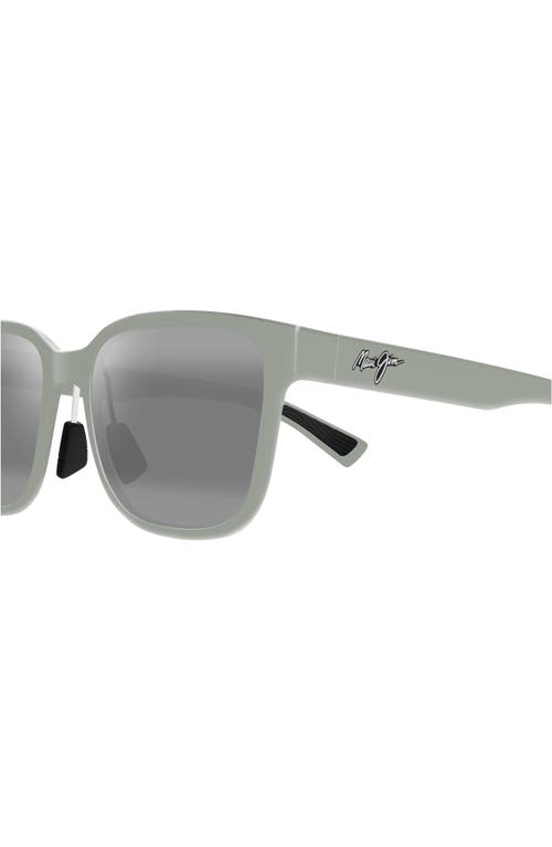 Maui Jim Paulele Af 57mm Polarizedplus2® Round Sunglasses In Green/neutral Grey