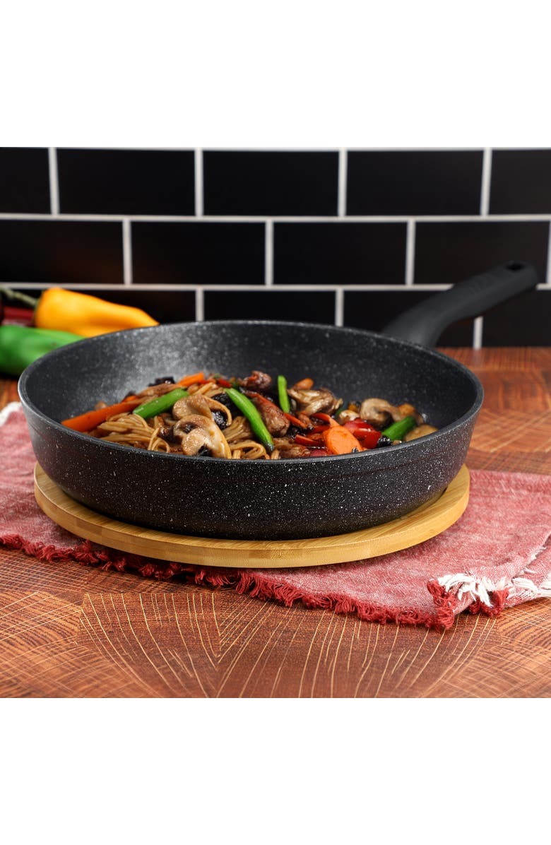 Korkmaz Ornella Nonstick 11 Inch Aluminum Frying Pan, Alternate, color, Black