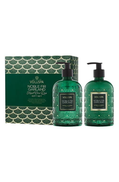 Voluspa Noble Fir Garland Hand Care Duo Gift Set